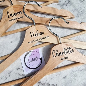 Wedding Hanger Sticker Personalised, Custom Coat Hanger Sticker, Bridesmaid Proposal Gifts, Groomsmen Decal, DIY Wedding Stickers