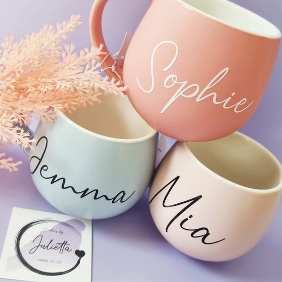 Custom Bridesmaid Clear Glass Mug, Personalized Coffee Cup With Name,  Bridesmaid Gift, Bridesmaid Proposal Gift, Pastel Daisy Flower Mug -   Israel