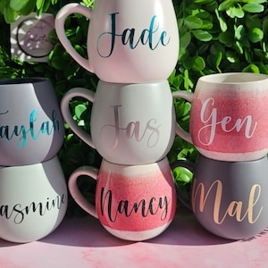 Personalised Coffee Mug, Teacher Gifts, Christmas Gifts, Custom Coffee Cup, Personalised Mug, Bridal Party Gifts, Hug Mug