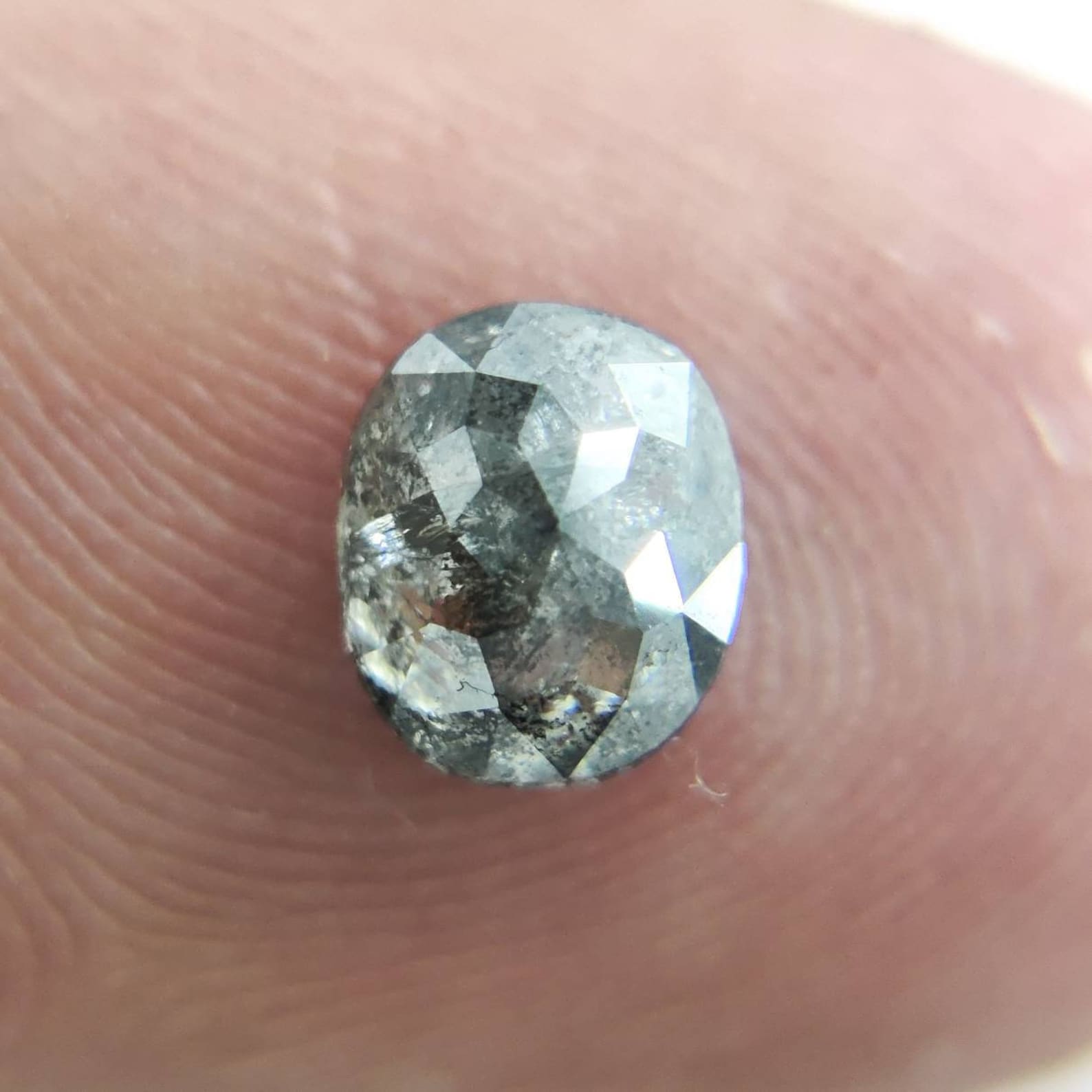 1.10CT 6.45.4mm Salt and pepper Diamond Natural Loose Diamond Etsy