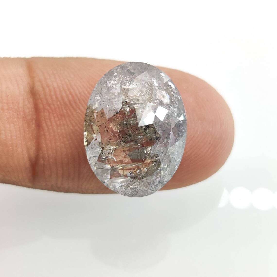 9.46ct Salt and Pepper Diamond Natural Loose Diamondoval Etsy Canada