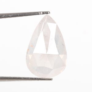 2.04 CT 11.0×7.1×3.5 MM Natural Loose Diamond Pear Shape White Milky Diamond Rose Cut Diamond Pear Diamond Ring Wedding Engagement RingCK763