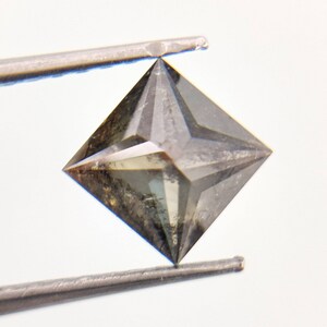 0.68 CT Light Green Princess Cut Loose Diamond: Antique Square Stone