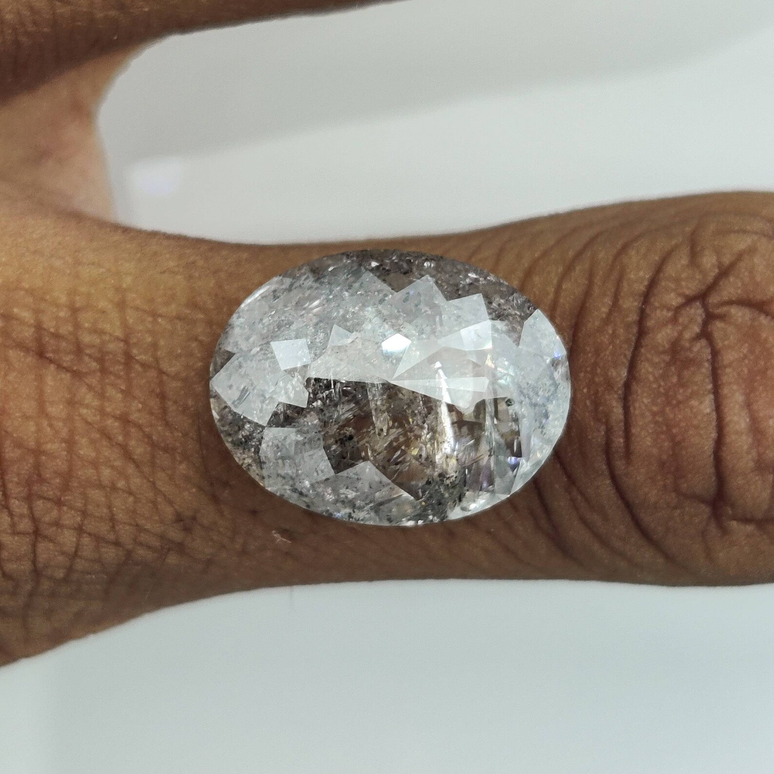 9.46ct Salt and Pepper Diamond Natural Loose Diamondoval Etsy Canada