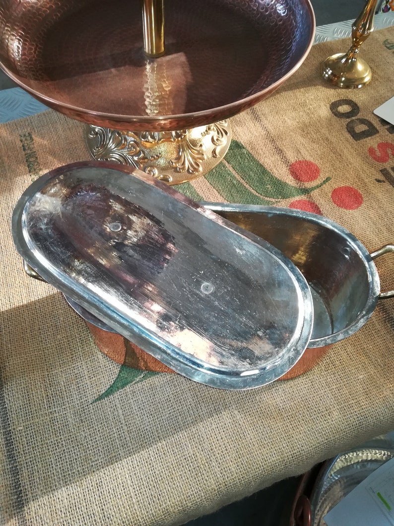 Copper fish kettle/Kettle poacher /Copper pan /Copper oval pot Etsy