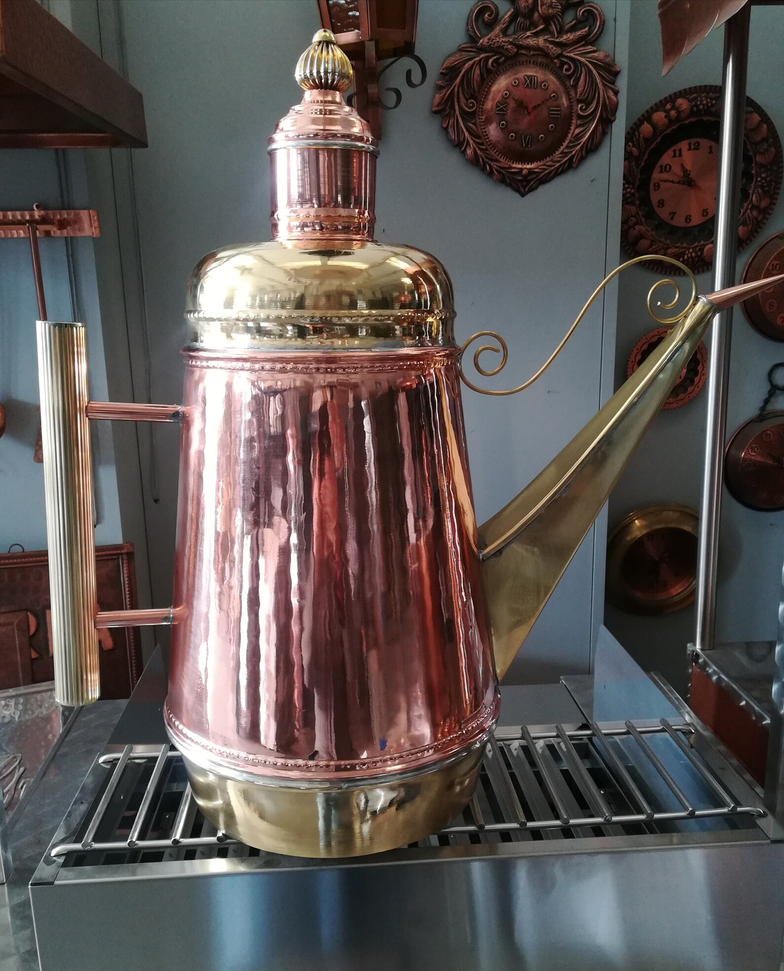 Copper Cruet 5 Liters /olive Oil 5 Liters /oil Cruet 5 Liters / 5 Liter