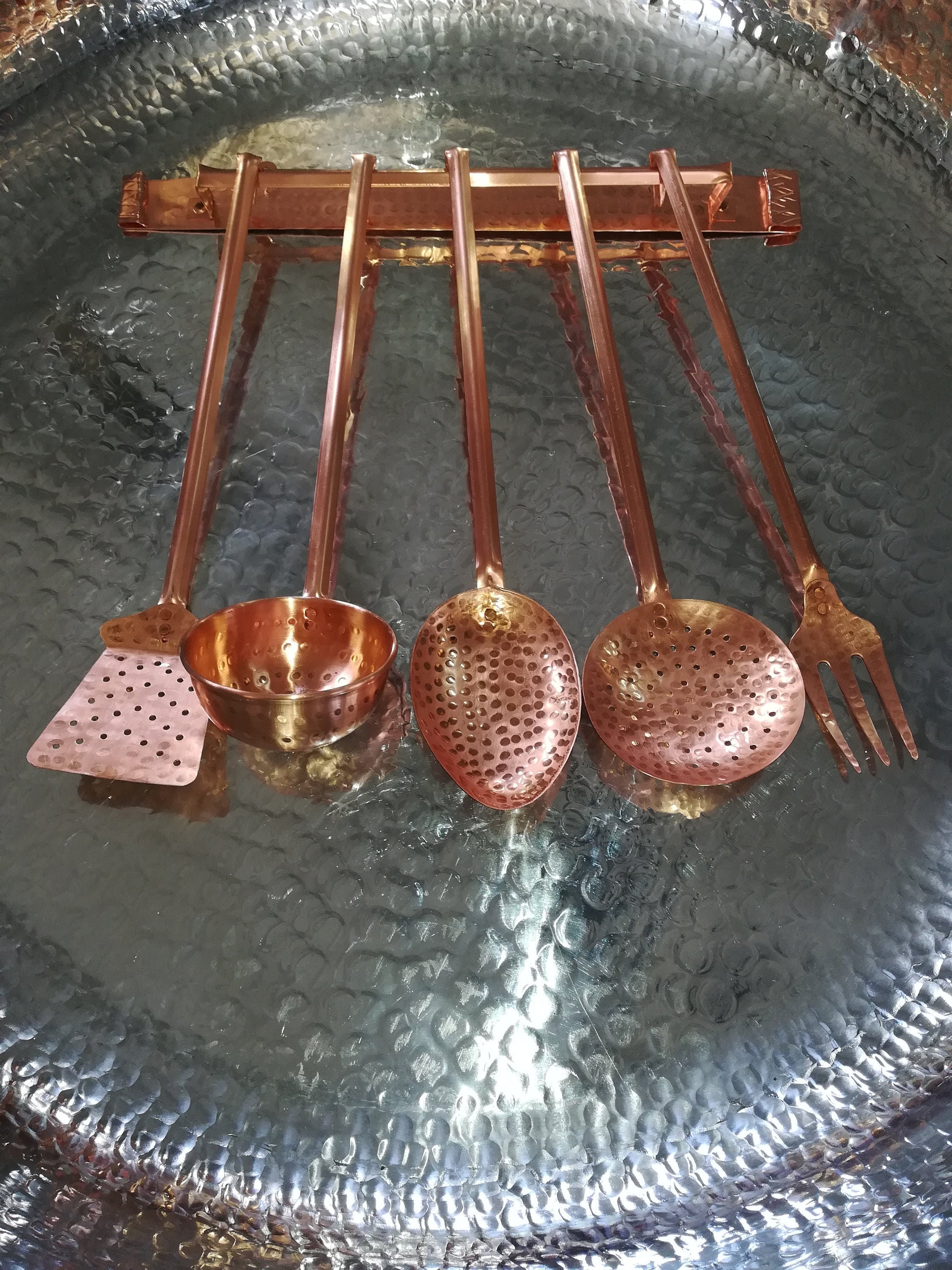 Set copper ladles / Ladles /set of ladles/kitchen design / Etsy