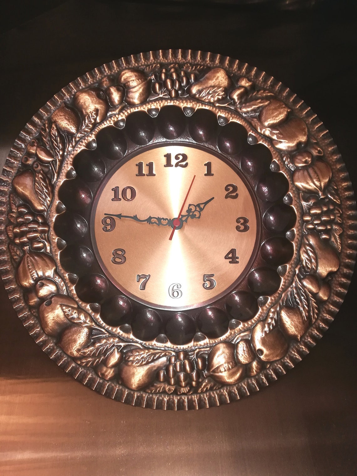 Copper clock /Copper clock/wall clock/home décor /home | Etsy
