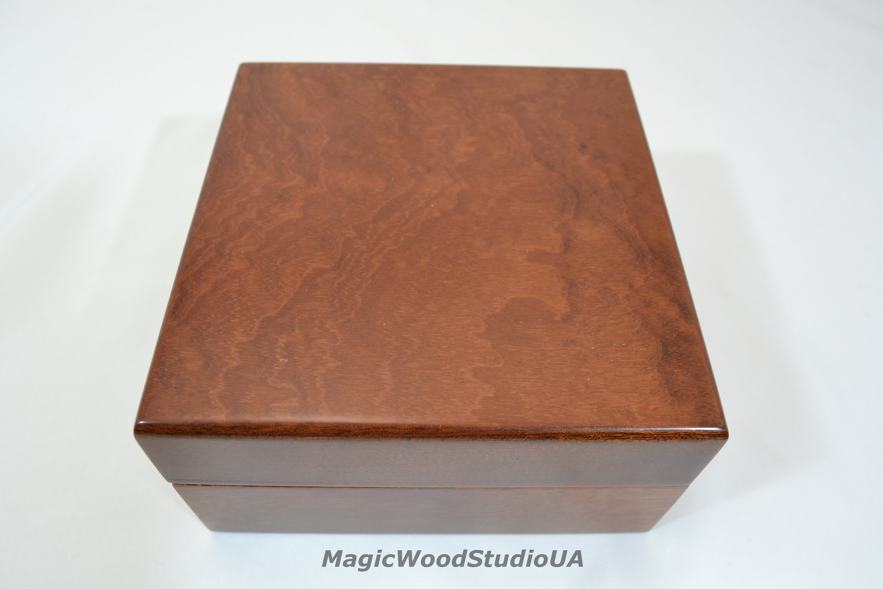 Watch Box Mahogany Keepsake Box Wooden Watch Box Etsy
