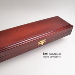 Houten dozen voor keuze - Doos voor een mes - Opbergdoos voor messen - Elegante hoogwaardige doos - Bruine doos