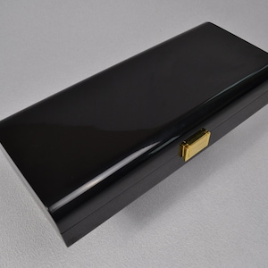 Black Glossy Wooden Box for knives, other gifts or antiques - Elegant High Quality Casket