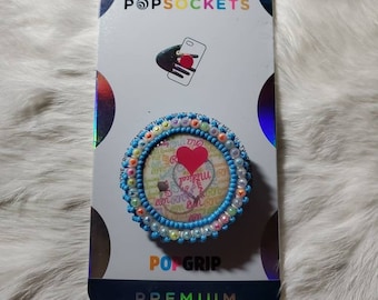 Beaded cell phone grip