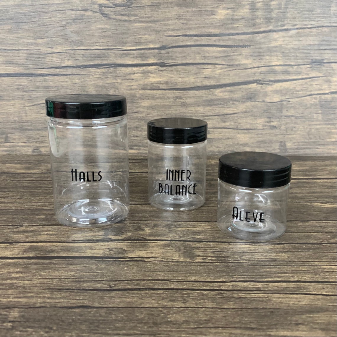 Personalized Plastic Screw Top Jars 2.5oz 4oz and 8oz Sizes Etsy