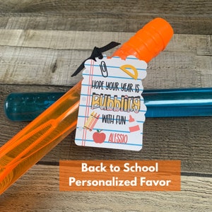 Personalized Back to School Bubble Wand | First Day Gift