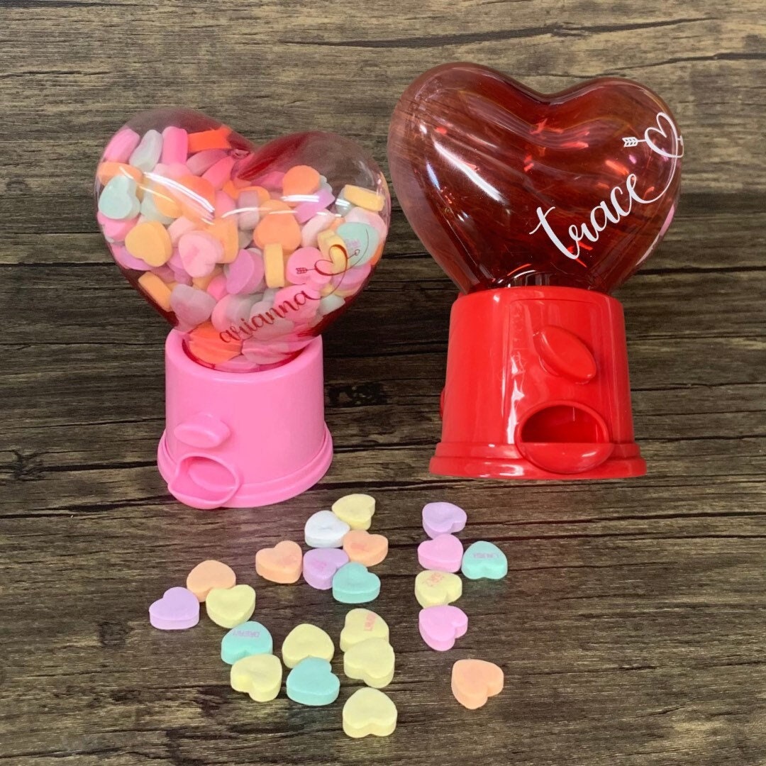 Valentine Candy Dispenser Valentine Personalized Gift Heart Candy
