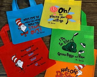 Dr Seuss Inspired Party Bag | Classroom Party Bag | Dr Seuss Themed Birthday Gift Bag | Oh the Places You Will Go