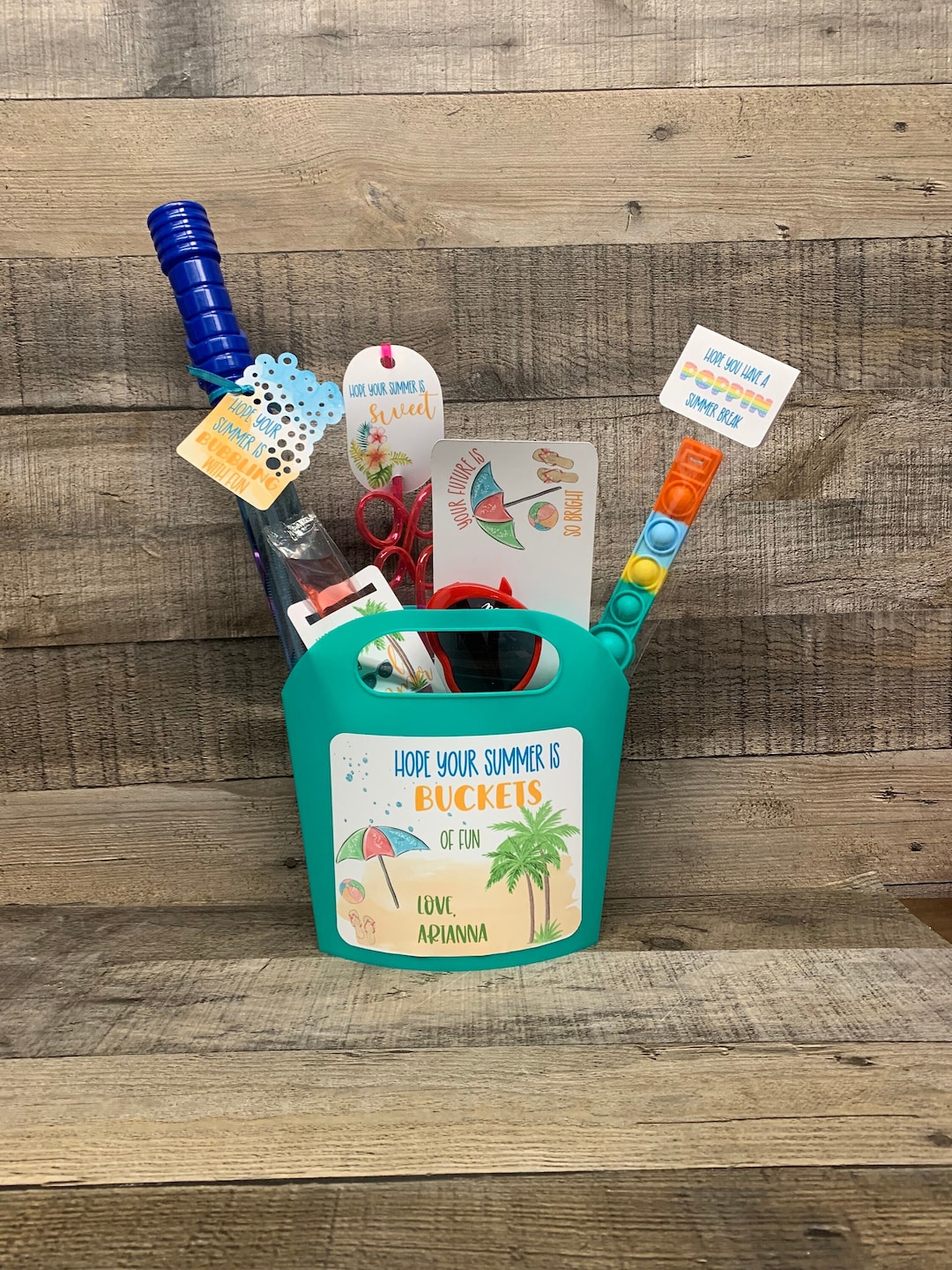 Personalized Summer Bucket Party Favor Custom Party Favor Buckets of