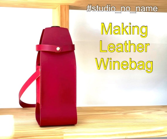 Wine bag pdf file / template / leathercraft / tutorial youtube | Etsy