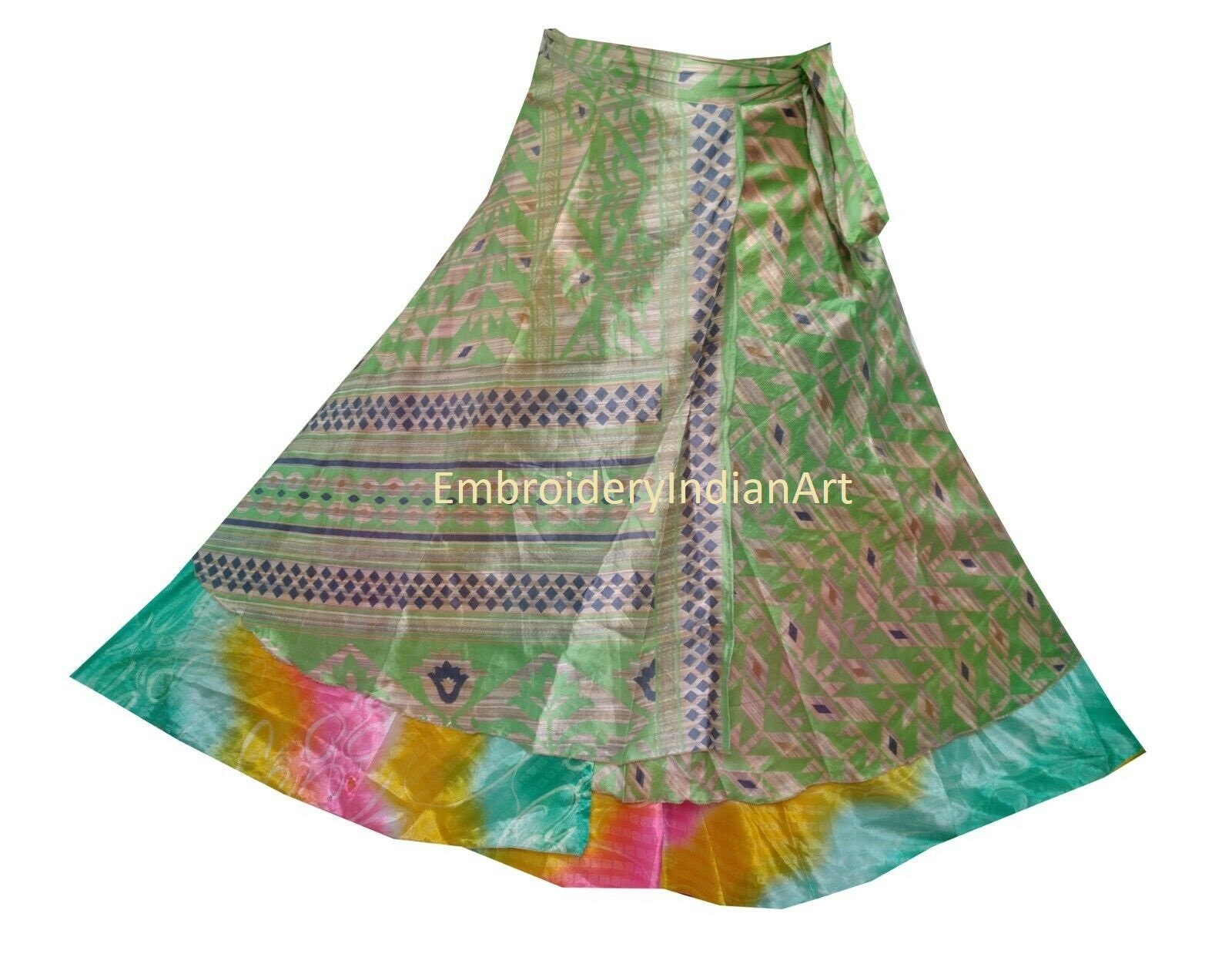 10 PC Lot Vintage Silk Skirt Indian Bohemian Women Long Wrap | Etsy