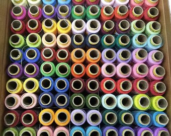 100 Spools Of Multipurpose Polyester Sewing Thread Box 180 Meters Each All Major Colors