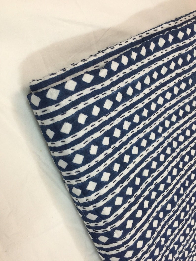 Diamond Print Indian Kantha Quilt Handmade Kantha Bed Cover - Etsy