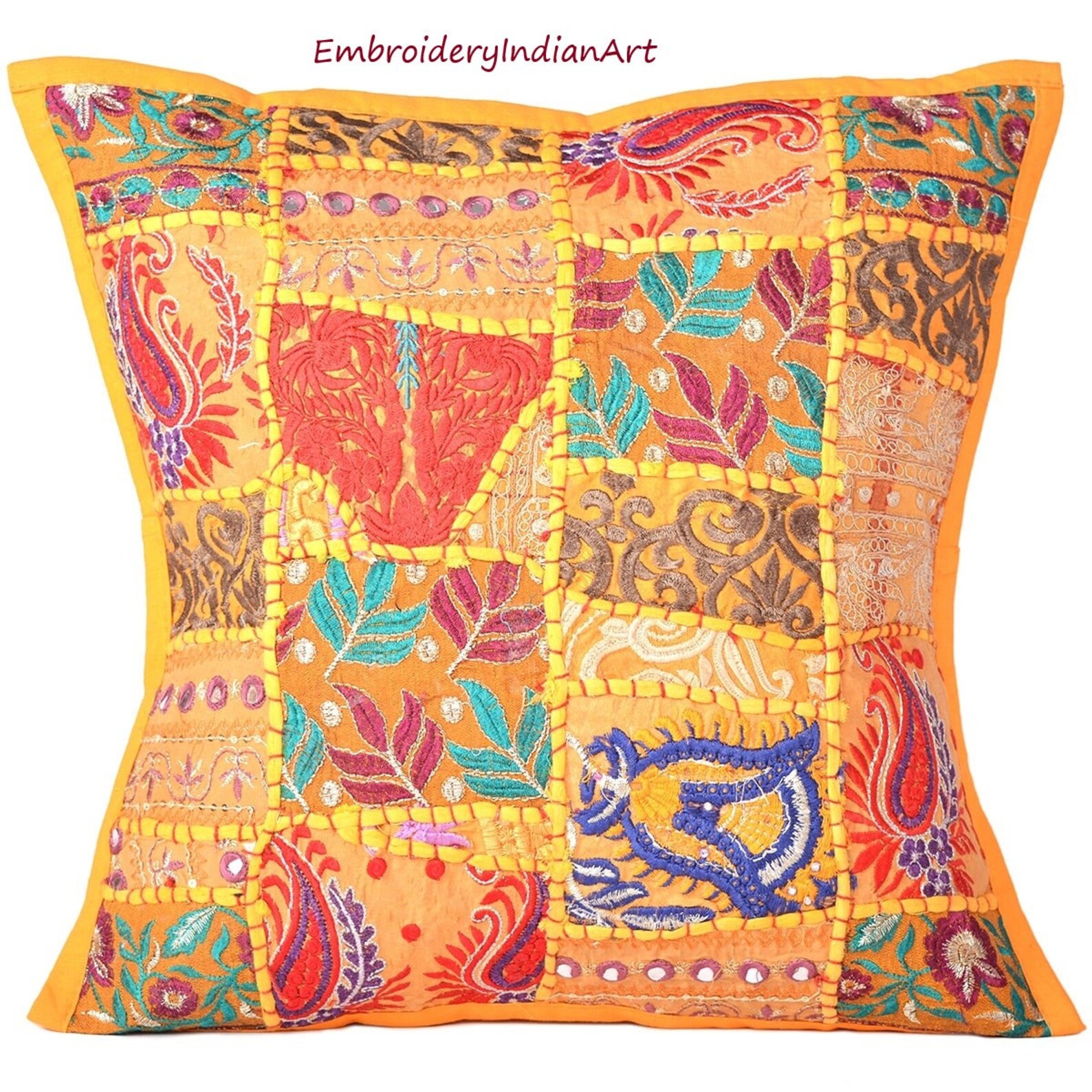 Wholesale Hand Embroidered Patchwork Cushion Covers Etsy