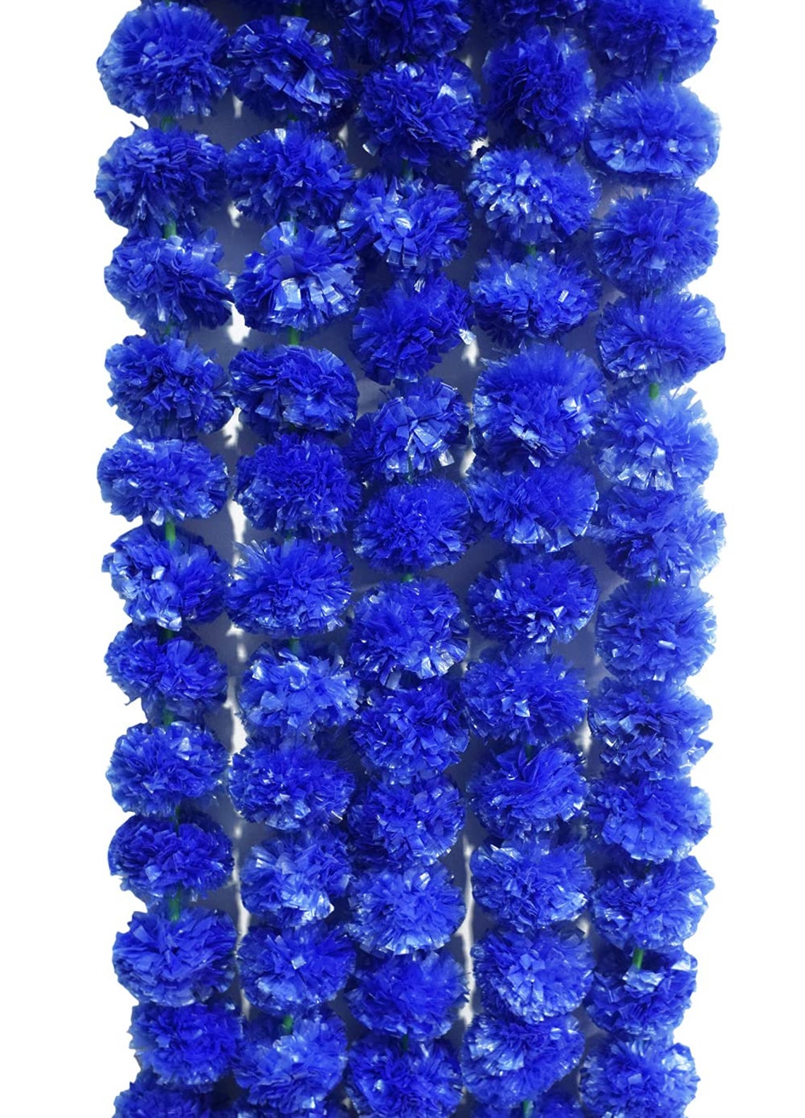 Artificial Marigold Fluffy Flowers Hanging Garlands Blue Etsy