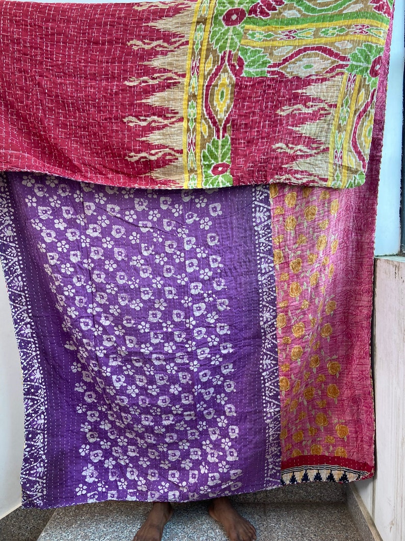 Großhandel viel von indischen Vintage Kantha Quilt Handmade Throw Wendedecke Bild 6