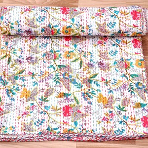 Prachtige, unieke Indiase kantha quilts White