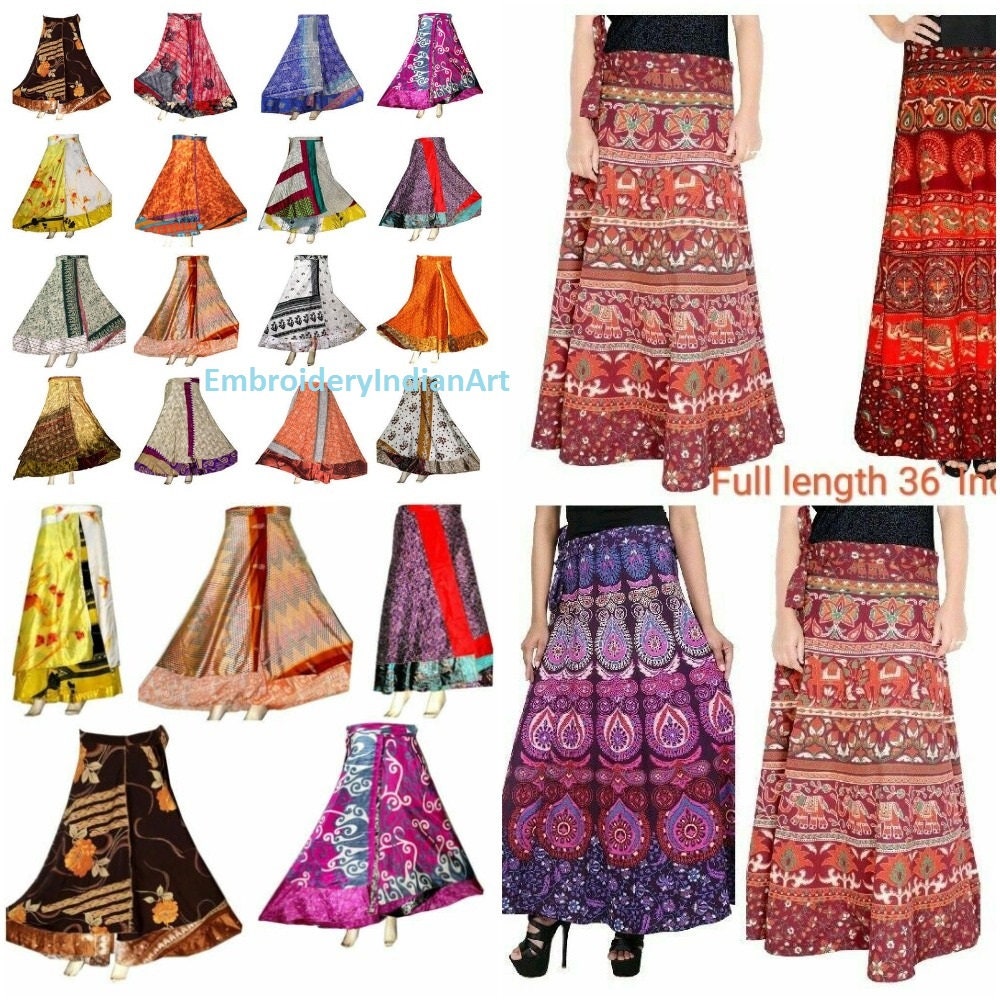Mix Lot Indian Women Cottonsilk Long Skirts Cotton Bohemian - Etsy UK