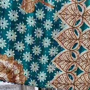 Indischer Vintage-Kantha-Quilt, Großhandel mit böhmischen Decken und Überwürfen Bild 6