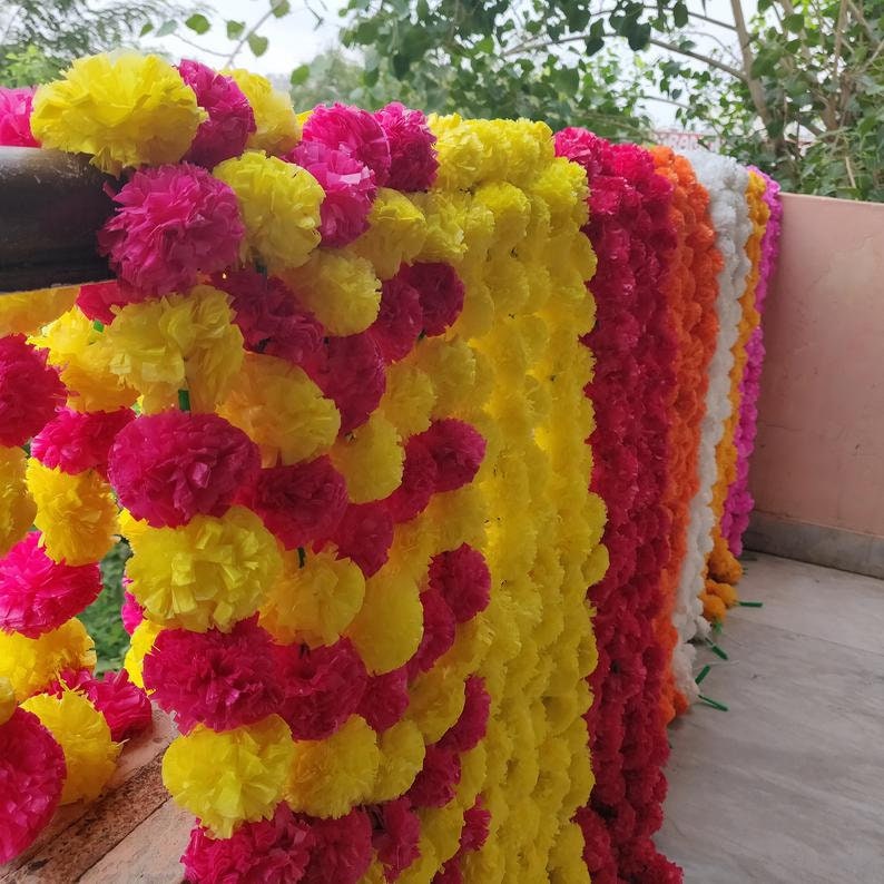 Wholesale Lot Artificial Marigold Flower Garlands Wedding Etsy