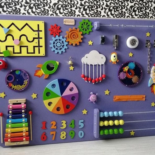 Space Busy Board for Toddler Boy Busy Board for 1 Year Old Etsy