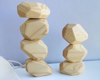 Tumi Ishi blocks Stacking Wood Blocks Set of 8 Balancing blocks Building Blocks Toddler Montessori Toys