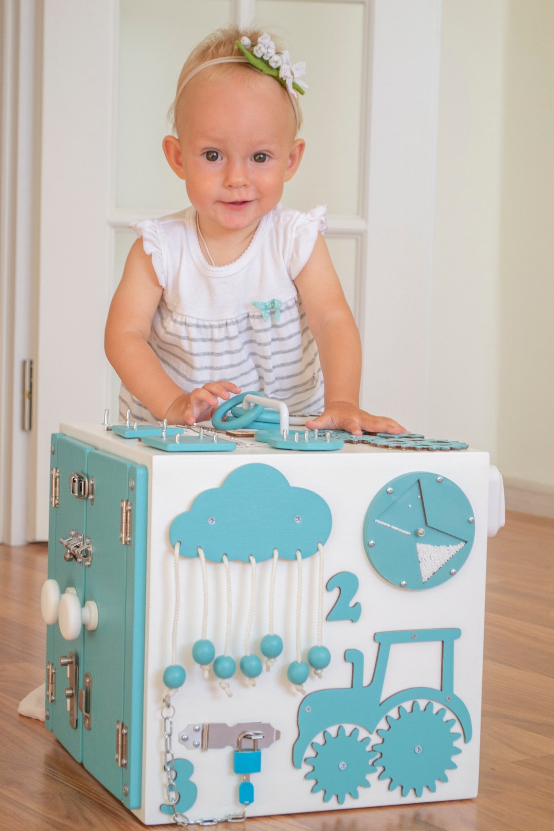 Busy Box Toddler Activity Box Toddler Sensory Box Personalized Etsy