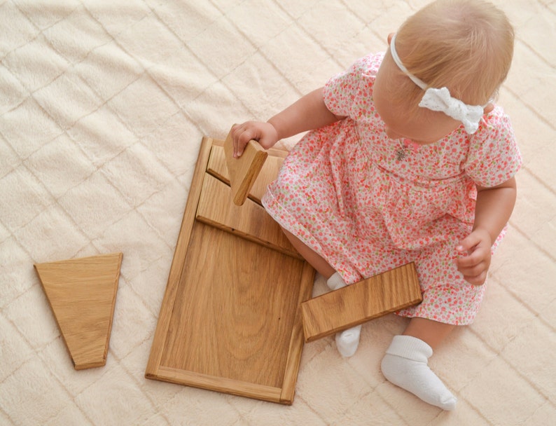 Wooden Toddler Puzzle First Learning Toy Eco Wooden Puzzle Etsy