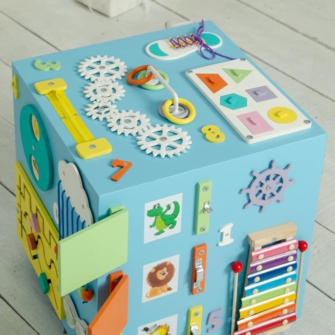 Busy board boy Busy board toddler Busy box baby Etsy