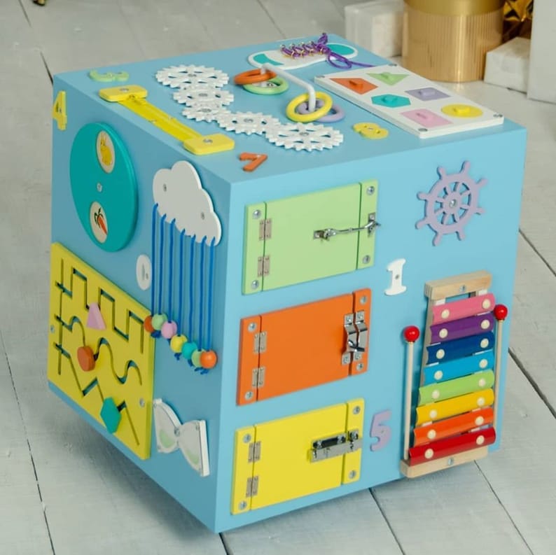 Busy board boy Busy board toddler Busy box baby Etsy