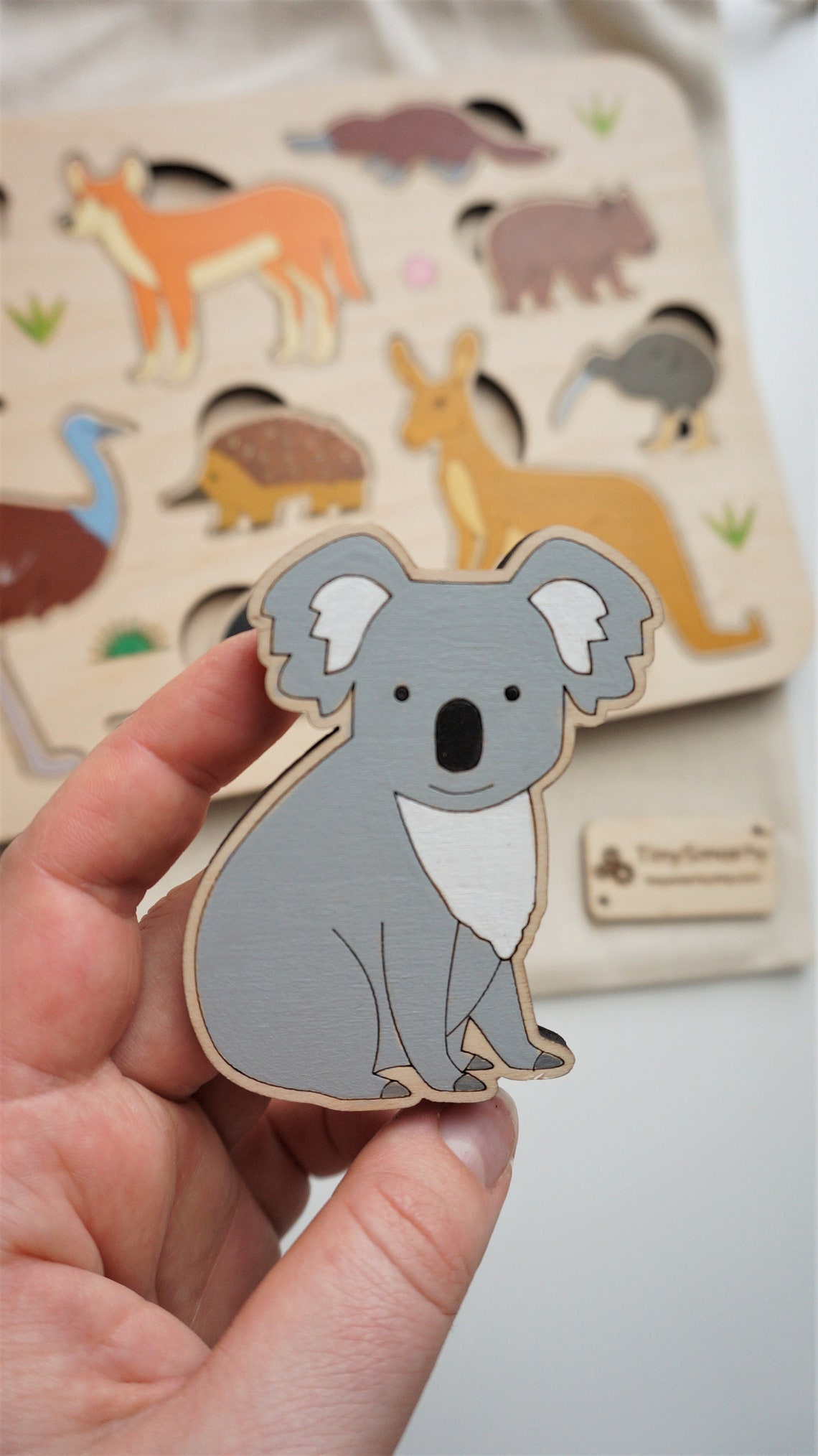 Australian Animals Puzzle Toddler Wooden Puzzle Montessori Etsy