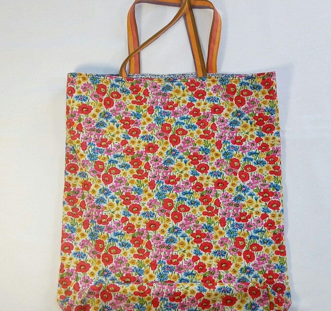 Handmade fabric shopping bag. Etsy