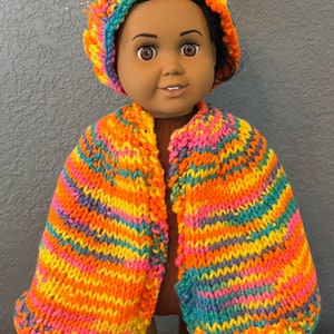 Knit Cape and matching ski hat
