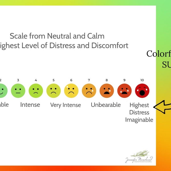 Colorful & Diverse SUD Scale - High Definition, Letter Size