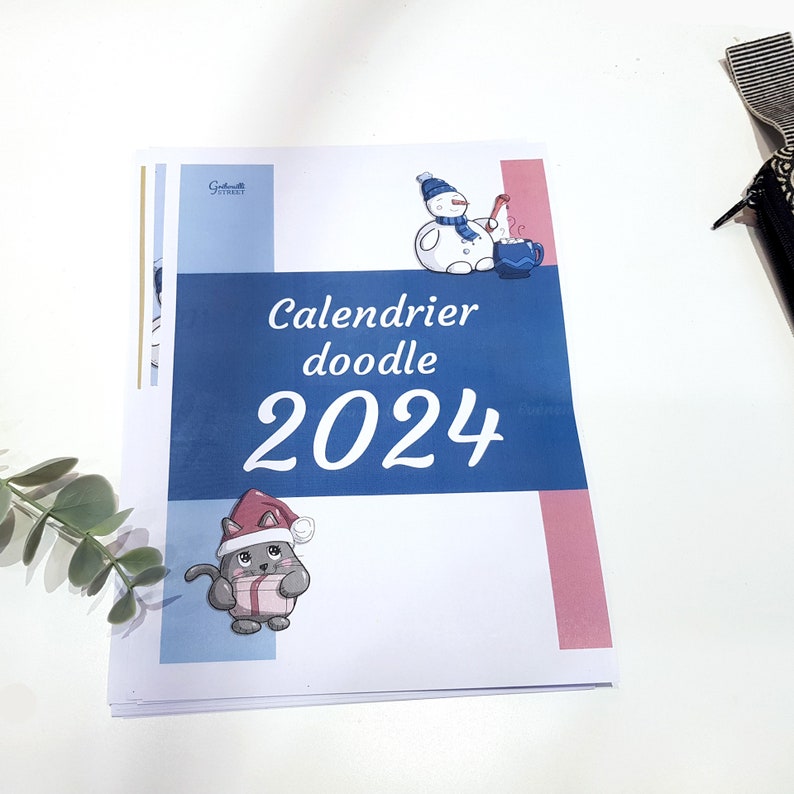 2024 Doodle Calendar 2024 Calendar 2024 Planner to Print Printable