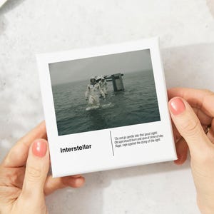 Interstellar Ceramic Movie Poster Beer and Wine Coaster | Birthday Gift For Him | Barware & Coffee Table Mat | Movie Theatre Art