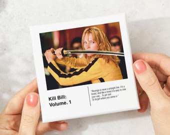 Kill Bill Volume 1 Ceramic Movie Drinks Coaster Art | Beer Coaster and Birthday Gift For Husband | Bar & Coffee Table Mat | Movie Art