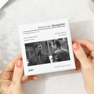 American Gangster Movie Film Coaster | Gin Coaster | Birthday | Drinks Coasters | Coffee Table | Office Gifts | Cop Movies | Cool Movie Art
