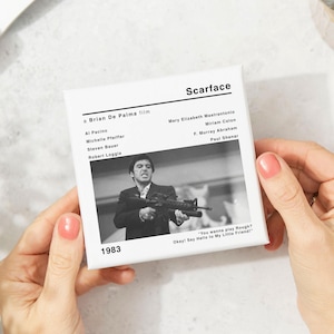 Scarface Movie Film Coaster | Beer Coasters | Gift for Him | Cool Drinks Coasters | Coffee Table | Al Pacino | Birthday Gifts | Movie Lovers