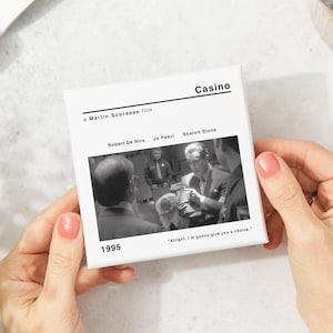 Casino Movie Film Coaster | Birthday Gifts | for Him | Beer Coasters | Coffee Table Coasters | Dad Gifts | Movie Decor | Office Gifts