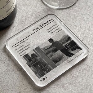 True Romance Movie Film Coaster | Gifts for Dads | Home Accessories | Desk Accesssories | Movie Decor | Movie Room Accessories