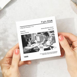 Fight Club Movie Film Drinks Coaster | Birthday Gift for Him | Coffee Table & Office Decor | Cool Barware and Home Theatre Accessories